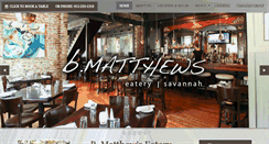 Desktop Screenshot of bmatthewseatery.com