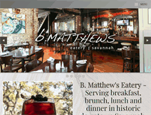 Tablet Screenshot of bmatthewseatery.com